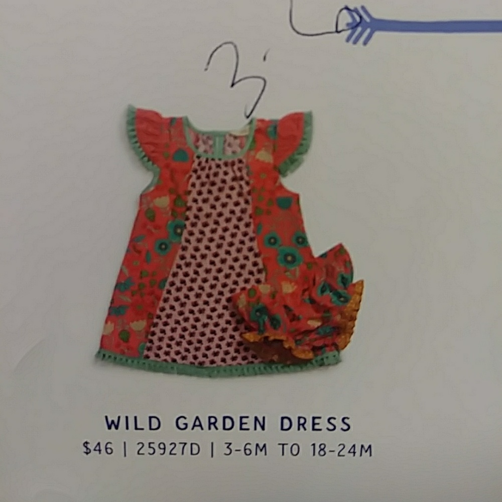 Wild garden dress 3-6m